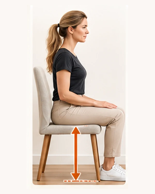 Seated measurement example for chair fit.